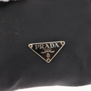 PRADA Shoulder Bag Nylon Black Silver Auth 143276-18