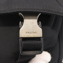 PRADA Shoulder Bag Nylon Black Silver Auth 143276-9