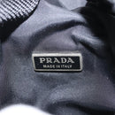 PRADA Shoulder Bag Nylon Black Silver Auth 143276-19