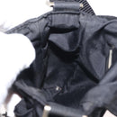 PRADA Shoulder Bag Nylon Black Silver Auth 143276-20
