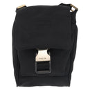 PRADA Shoulder Bag Nylon Black Silver Auth 143276-13