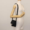 PRADA Shoulder Bag Nylon Black Silver Auth 143276-22
