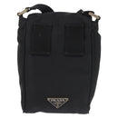 PRADA Shoulder Bag Nylon Black Silver Auth 143276-2