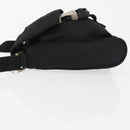 PRADA Shoulder Bag Nylon Black Silver Auth 143276-4