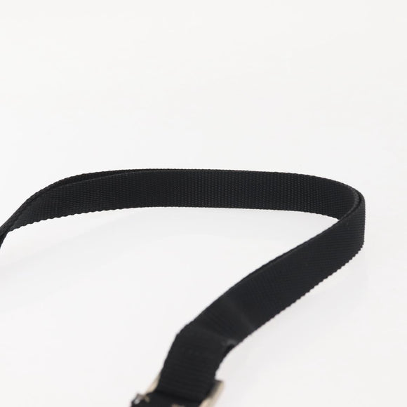 PRADA Shoulder Bag Nylon Black Silver Auth 143276