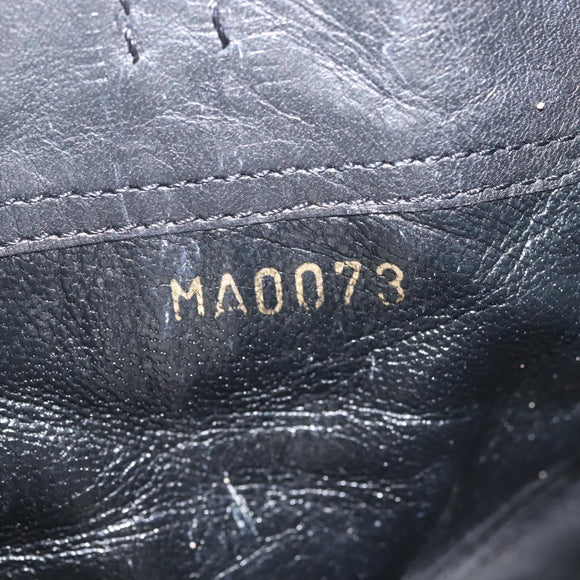 LOUIS VUITTON Short Boots Suhari Leather 34 1/2 Black Gold LV Auth 143282