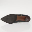 LOUIS VUITTON Short Boots Suhari Leather 34 1/2 Black Gold LV Auth 143282-26