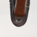 LOUIS VUITTON Short Boots Suhari Leather 34 1/2 Black Gold LV Auth 143282-29