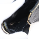 LOUIS VUITTON Short Boots Suhari Leather 34 1/2 Black Gold LV Auth 143282-34