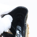 LOUIS VUITTON Short Boots Suhari Leather 34 1/2 Black Gold LV Auth 143282-35