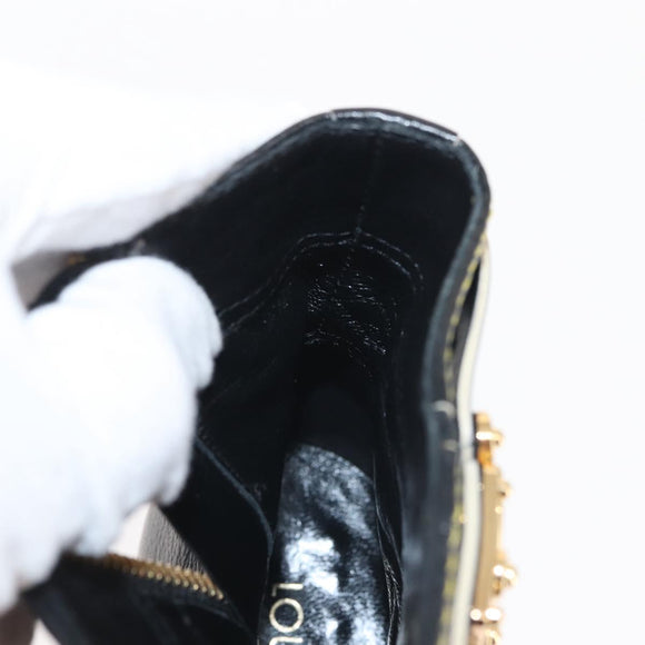 LOUIS VUITTON Short Boots Suhari Leather 34 1/2 Black Gold LV Auth 143282