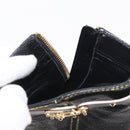 LOUIS VUITTON Short Boots Suhari Leather 34 1/2 Black Gold LV Auth 143282-38