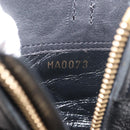 LOUIS VUITTON Short Boots Suhari Leather 34 1/2 Black Gold LV Auth 143282-39