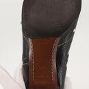 LOUIS VUITTON Short Boots Suhari Leather 34 1/2 Black Gold LV Auth 143282-9