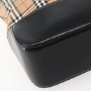 Burberrys Nova Check Tote Bag Canvas Beige Gold Auth 143284-8