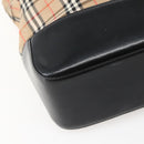 Burberrys Nova Check Tote Bag Canvas Beige Gold Auth 143284-17