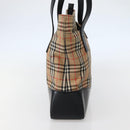 Burberrys Nova Check Tote Bag Canvas Beige Gold Auth 143284-3