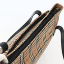 Burberrys Nova Check Tote Bag Canvas Beige Gold Auth 143284-6