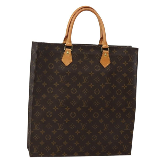 LOUIS VUITTON Monogram Sac Plat Hand Bag M51140 LV Auth 143293