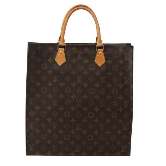 LOUIS VUITTON Monogram Sac Plat Hand Bag M51140 LV Auth 143293