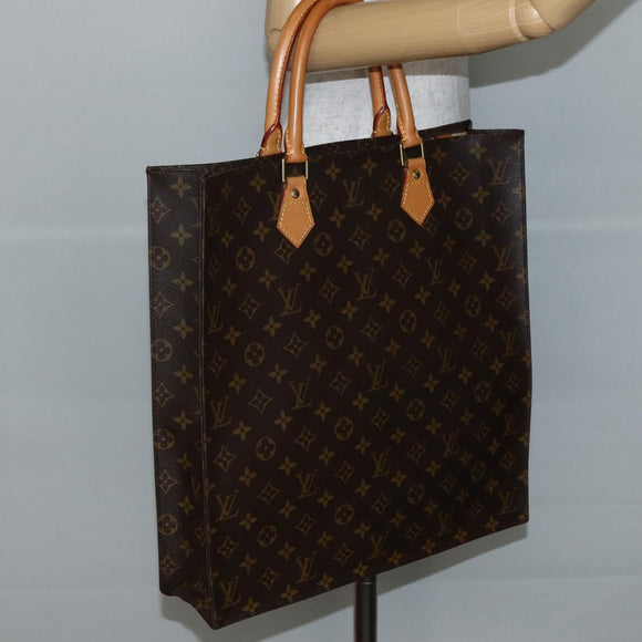 LOUIS VUITTON Monogram Sac Plat Hand Bag M51140 LV Auth 143293