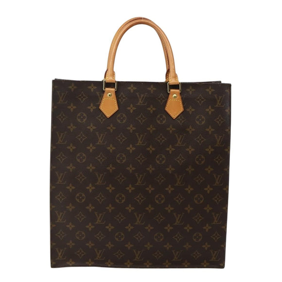 LOUIS VUITTON Monogram Sac Plat Hand Bag M51140 LV Auth 143293