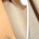 HERMES Her Bag Cabus GM Tote Bag Canvas Leather Beige Auth 143299-20