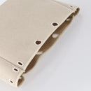 HERMES Her Bag Cabus GM Tote Bag Canvas Leather Beige Auth 143299-25