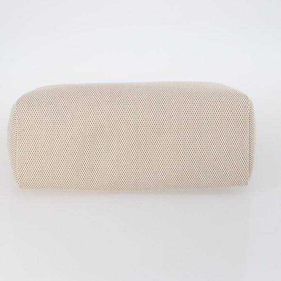 HERMES Her Bag Cabus GM Tote Bag Canvas Leather Beige Auth 143299