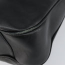 GUCCI Bamboo Hand Bag Leather Black Gold 001 1577 Auth 143300-12