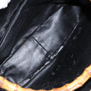 GUCCI Bamboo Hand Bag Leather Black Gold 001 1577 Auth 143300-15