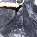 GUCCI Bamboo Hand Bag Leather Black Gold 001 1577 Auth 143300-17