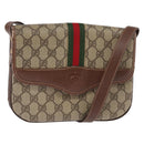 GUCCI GG Supreme Web Sherry Line Bag PVC Beige Gold 001 113 6862 Auth 143301-1