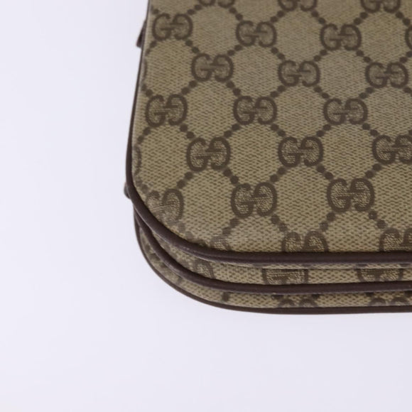 GUCCI GG Supreme Web Sherry Line Bag PVC Beige Gold 001 113 6862 Auth 143301