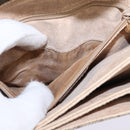 GUCCI GG Supreme Web Sherry Line Bag PVC Beige Gold 001 113 6862 Auth 143301-11