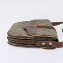 GUCCI GG Supreme Web Sherry Line Bag PVC Beige Gold 001 113 6862 Auth 143301-4