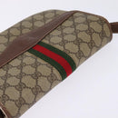 GUCCI GG Supreme Web Sherry Line Bag PVC Beige Gold 001 113 6862 Auth 143301-6