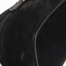 GUCCI Vanity Pouch Suede Black Gold 032 1705 0141 Auth 143303-9