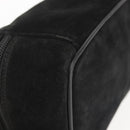 GUCCI Vanity Pouch Suede Black Gold 032 1705 0141 Auth 143303-15