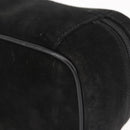 GUCCI Vanity Pouch Suede Black Gold 032 1705 0141 Auth 143303-16