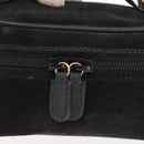 GUCCI Vanity Pouch Suede Black Gold 032 1705 0141 Auth 143303-10