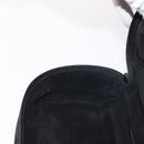 GUCCI Vanity Pouch Suede Black Gold 032 1705 0141 Auth 143303-20