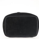 GUCCI Vanity Pouch Suede Black Gold 032 1705 0141 Auth 143303-5