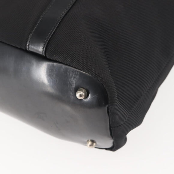 GUCCI Bamboo Hand Bag Nylon Black Silver 000 1998 0508 Auth 143305