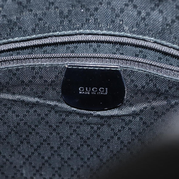 GUCCI Bamboo Hand Bag Nylon Black Silver 000 1998 0508 Auth 143305