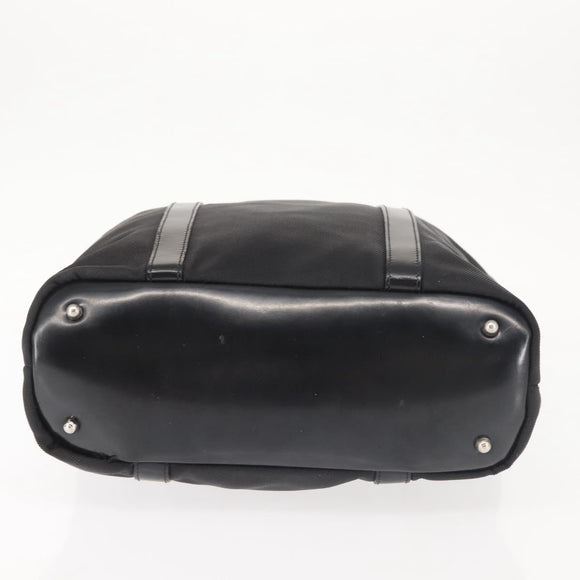GUCCI Bamboo Hand Bag Nylon Black Silver 000 1998 0508 Auth 143305