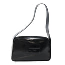 GUCCI Shoulder Bag Enamel Black Silver 001 3031 Auth 143306-1