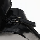 GUCCI Shoulder Bag Enamel Black Silver 001 3031 Auth 143306-14