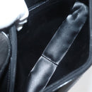 GUCCI Shoulder Bag Enamel Black Silver 001 3031 Auth 143306-16