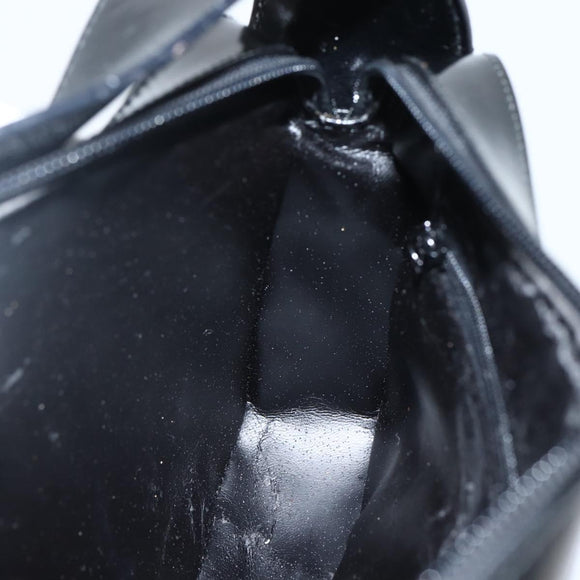 GUCCI Shoulder Bag Enamel Black Silver 001 3031 Auth 143306